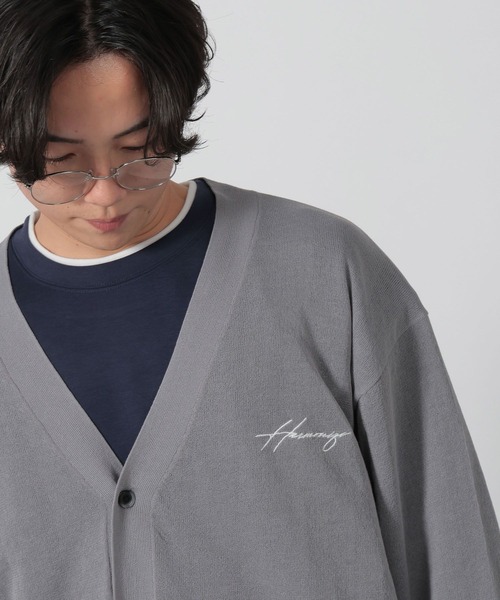 LA ロゴ カーディガン コード刺繍Vネックカーディガン[LA47-22J402]｜URBAN RESEARCH