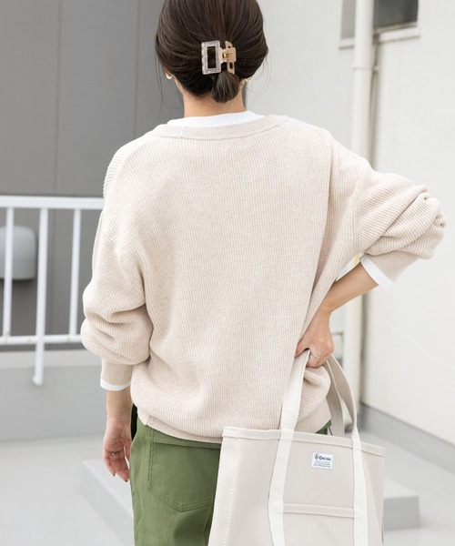 「URBAN RESEARCH DOORS」 ニットカーディガン MEDIUM ライトベージュ レディース URBAN RESEARCH DOORS 「URBAN DOORS」 ニットカーディガン