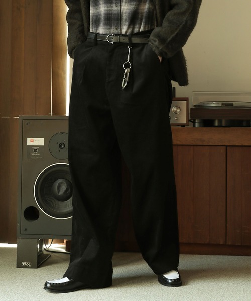 「Bleme」 コーデュロイパンツ L カーキ メンズ_画像2