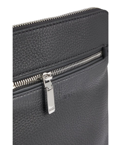 ★Hugo Boss★ロゴレザー エンベロープバッグ 関税込☆【BOSS】エンベロープバッグ イタリアンレザー ロゴ