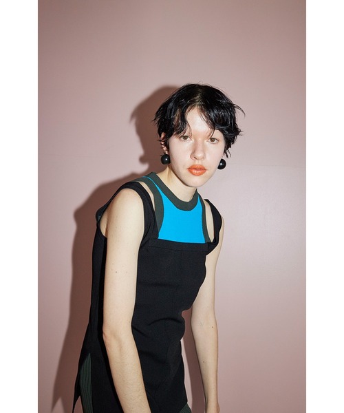 ニット セーター LAYERED DESIGN KNIT TOP レディース