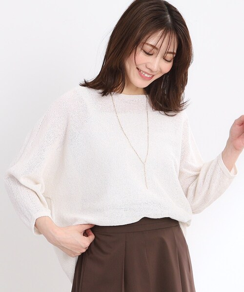 ニット セーター 「夏SALE／手洗い可／夏まで着られる」ドライタッチホールガーメント（R）ニット レディース Reflect ニット セーター 「夏SALE／手洗い可／夏まで着られる