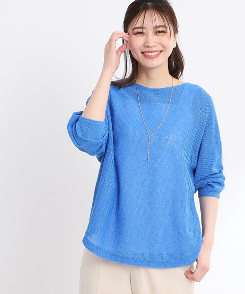 ニット セーター 「夏SALE／手洗い可／夏まで着られる」ドライタッチホールガーメント（R）ニット レディース Reflect ニット セーター 「夏SALE／手洗い可／夏まで着られる
