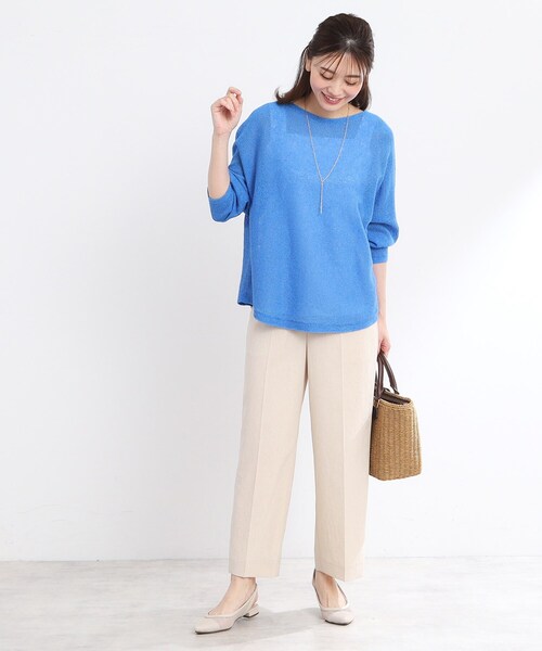 ニット セーター 「夏SALE／手洗い可／夏まで着られる」ドライタッチホールガーメント（R）ニット レディース Reflect ニット セーター 「夏SALE／手洗い可／夏まで着られる