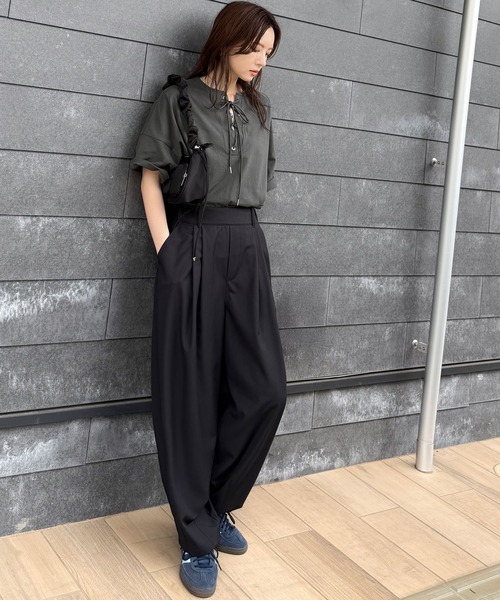 Java ヘンリーネック tシャツ 半袖 「JaVaジャバコラボ」胸元ひとくせ