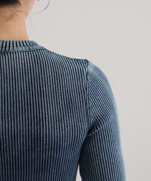 DIESEL ニット セーター Rib-knit top with oval d レディース
