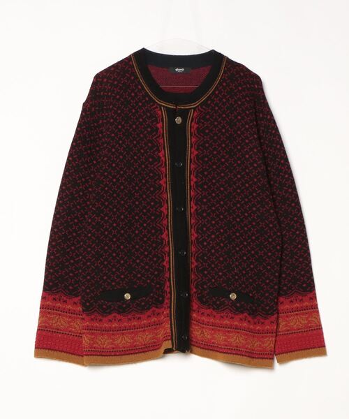 glamb（グラム） ニットカーディガン M レッド メンズ : ZOZOTOWN