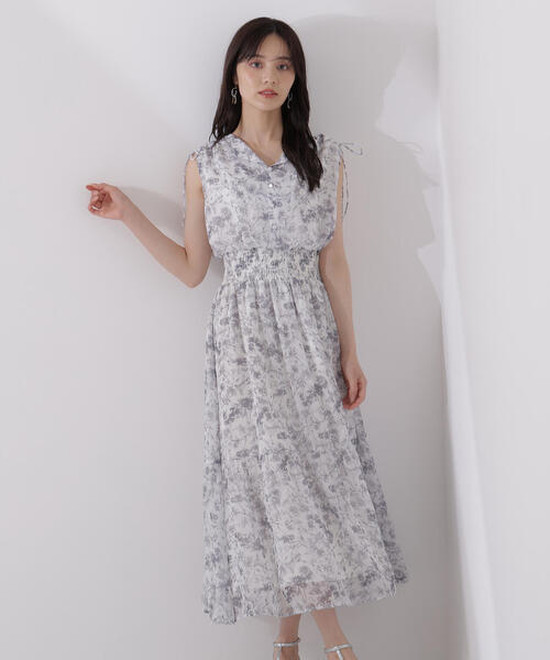 【新品】プロポーションボディドレッシング　花柄楊柳ワンピース PROPORTION BODY DRESSING ワンピース 花柄楊柳ワンピース