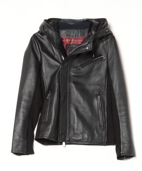 JOHNNY WOLF（ジョニーウルフ） レザージャケット 1/S ブラック メンズ