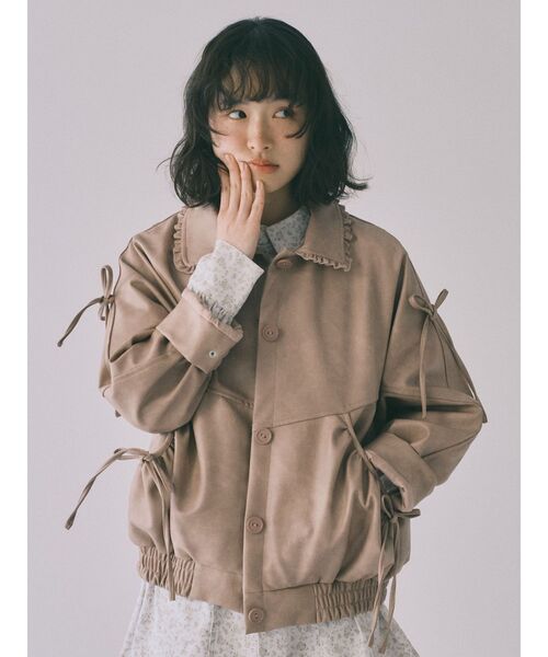 merry jenny（メリージェニー） ブルゾン アウター ギャザーリボン