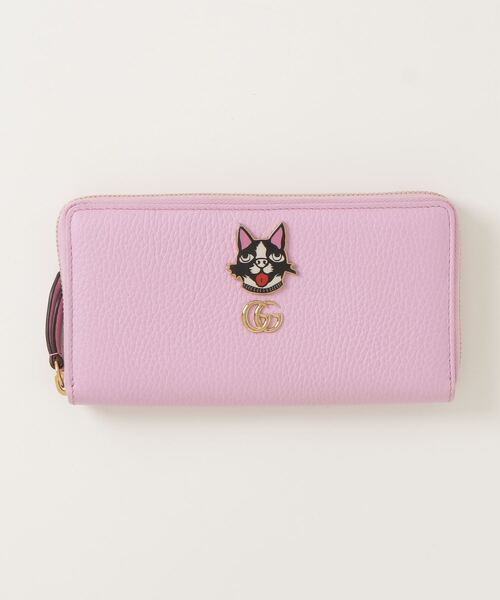 グッチGUCCI長財布 GGマーモント ボスコ ジップアラウンド レザーピンク GUCCI 「GUCCI」 GGマーモント ボスコ ジップアラウンド財布