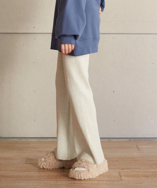 「w closet」 イージーパンツ FREE オフホワイト レディース_画像7