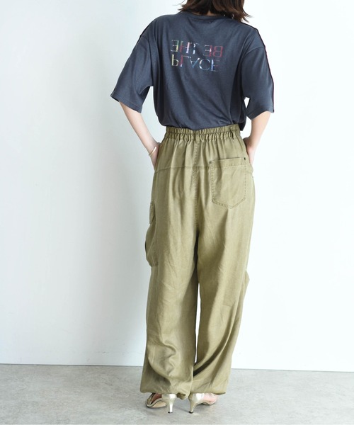エイミーロウ　バイオ加工 アウトポケット カーゴパンツ Eimee Law（エイミーロウ） ワイドパンツ パンツ バイオ加工 アウト