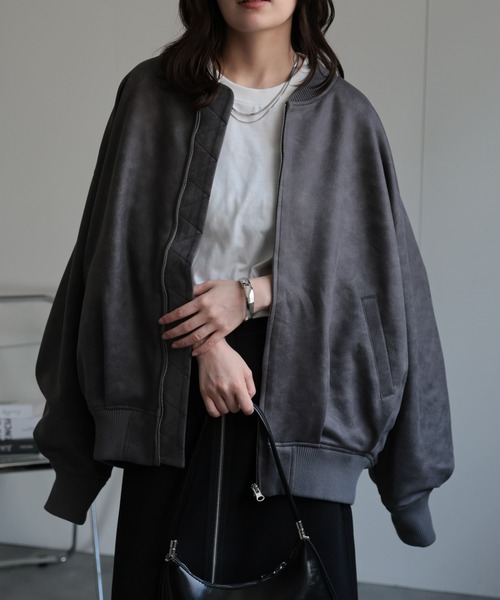 ap retro ma1 ma-1 スエードライク ポンチボリュームスリーブMA-1