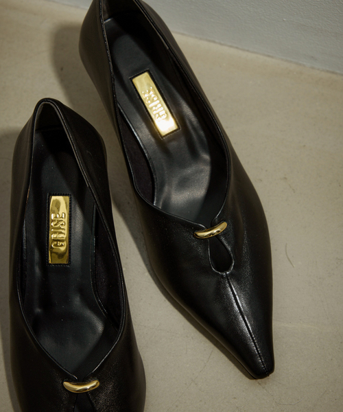 パンプス　Le Talon GRISE GRISE 4.5レザーツイストモチーフパンプス（パンプス）｜LE