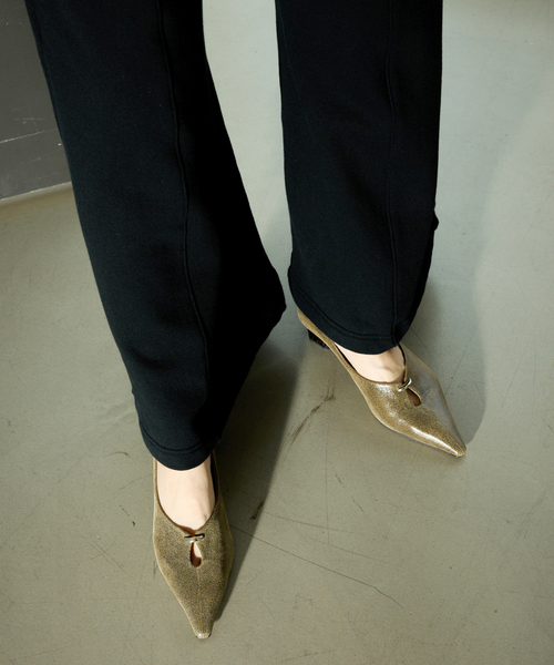 Le Talon GRISE パンプス GRISE5cmレザーカットアウトパンプス