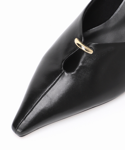 Le Talon GRISE パンプス GRISE5cmレザーカットアウトパンプス