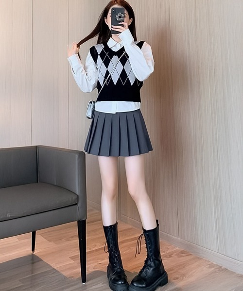 blackdia ocean（ブラックダイヤオーシャン） スカート インパン付
