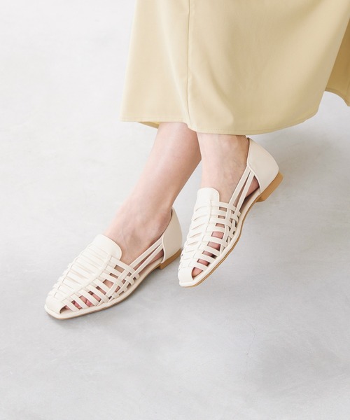 「menue」 フラットサンダル LL アイボリー レディース_画像8