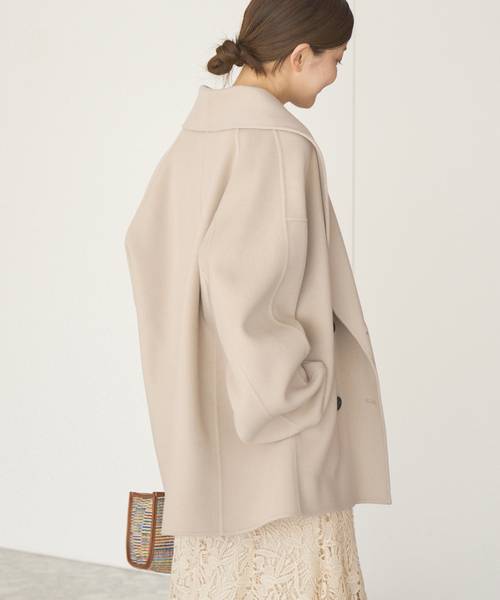 イエナ マンテコ コクーンコート ショールカラー 女優襟 ウールコート キャメル イエナ マンテコ コクーンコート ショールカラー 女優襟 ウールコート