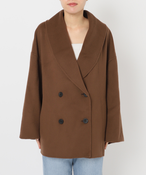 IENA（イエナ） コート アウター Super160 ショールカラーハーフコート