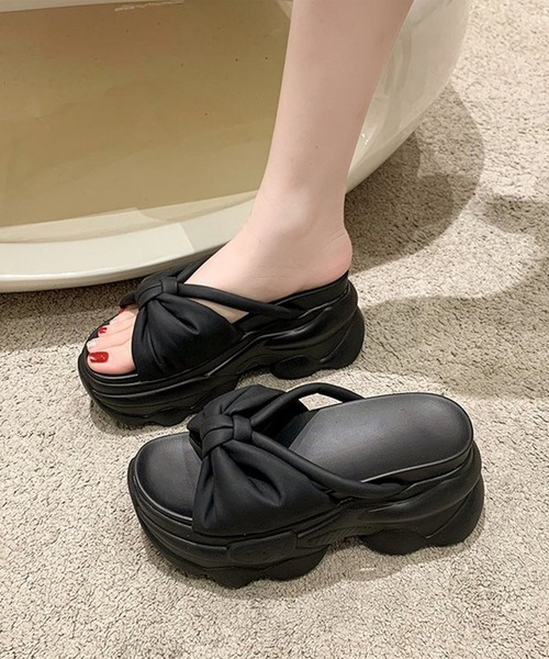 「Lace Ladies」 フラットサンダル 23 モカ レディース_画像3