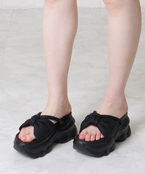 「Lace Ladies」 フラットサンダル 23 モカ レディース_画像7