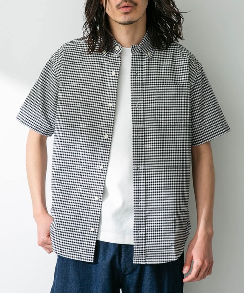 「URBAN RESEARCH Sonny Label」 半袖シャツ X-LARGE ネイビー メンズ_画像9