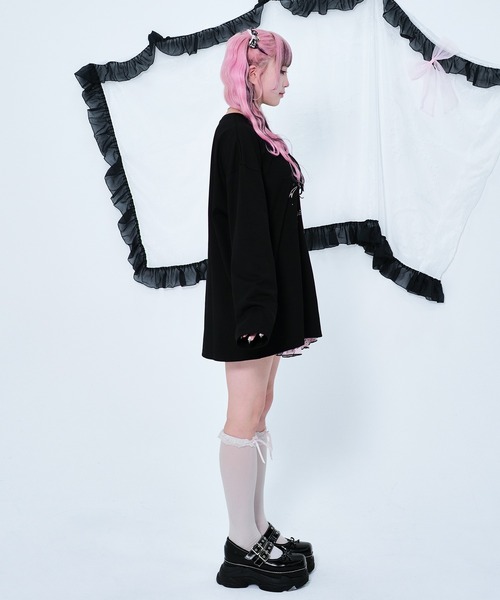 Magia Charm（マギアチャーム） tシャツ リボンステッキプリント ロンT