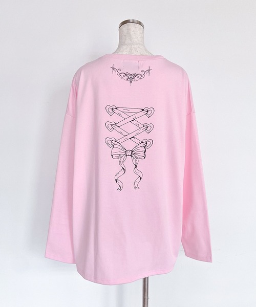 Magia Charm（マギアチャーム） tシャツ リボンステッキプリント ロンT