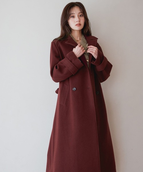 【新品未使用】今期 完売 Andemiu メルトンウール スタンドカラーコート Andemiu（アンデミュウ） コート チェスターコート メルトンウール