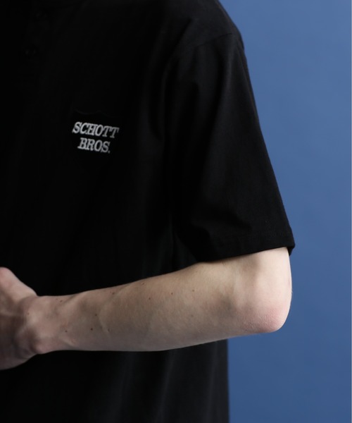 Schott N.Y.C（ショット） 「schott」 半袖Tシャツ M ブラック メンズ