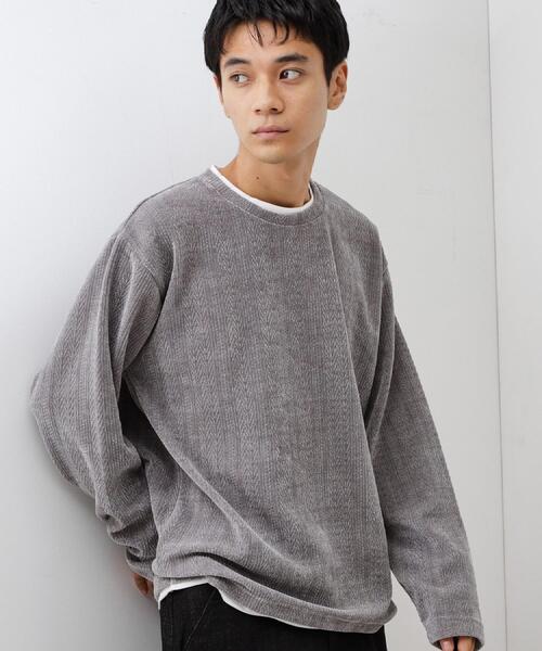 THE SHOP TK tシャツ 「心地良い、滑らかさ」レイヤード風ケーブル