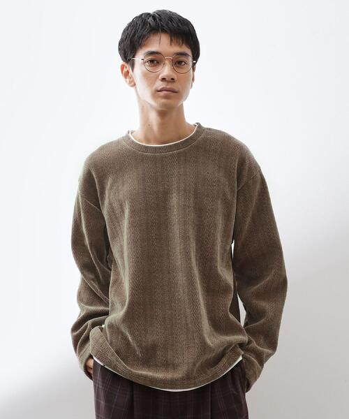 THE SHOP TK tシャツ 「心地良い、滑らかさ」レイヤード風ケーブル