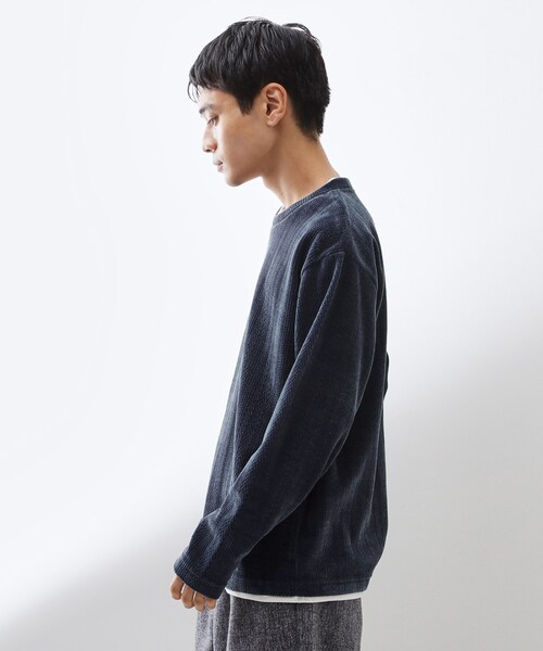 THE SHOP TK tシャツ 「心地良い、滑らかさ」レイヤード風ケーブル