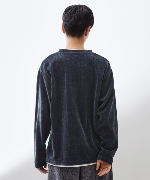 THE SHOP TK tシャツ 「心地良い、滑らかさ」レイヤード風ケーブル