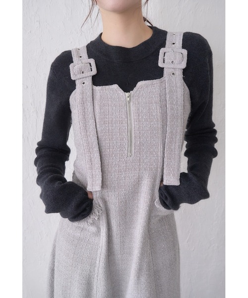 「mellowneon」 サロペットスカート SMALL グレー レディース_画像6