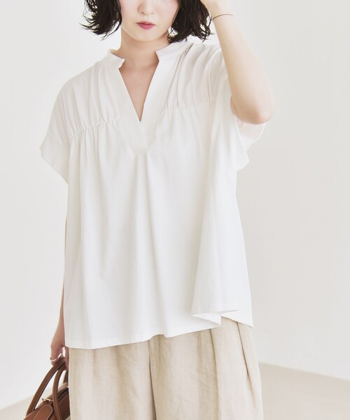 「quaranciel」 半袖カットソー ONE SIZE ブラック レディース_画像6