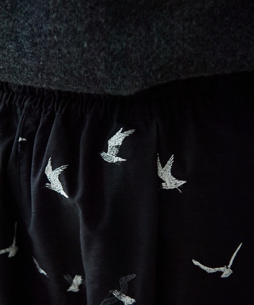 yuni パンツ bird刺繍 drawstrings パンツ レディース : ZOZOTOWN