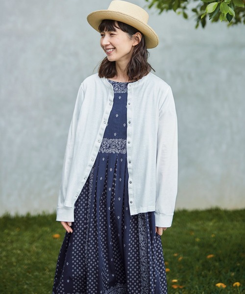 「Sunny clouds」 半袖ワンピース MEDIUM グリーン レディース_画像7