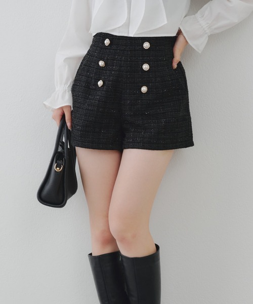 continuer de NICE CLAUP パンツ 「セットアップ対応」金釦ツイード