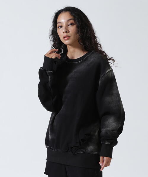 ケムリ　ブラック長袖カットソー KMRii（ケムリ） tシャツ KMRii/ケムリ/Serpent Cross Pullover メンズ