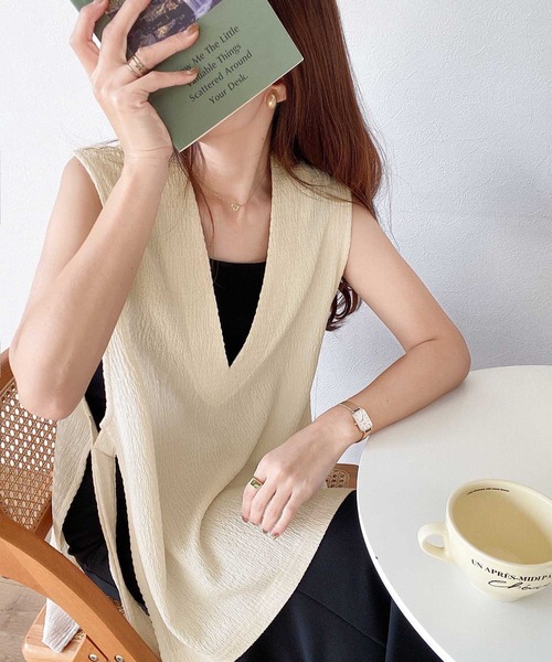 「Java」 ベスト LARGE ブラック レディース_画像3