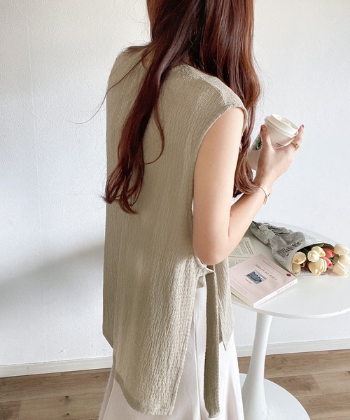 「Java」 ベスト LARGE ブラック レディース_画像6