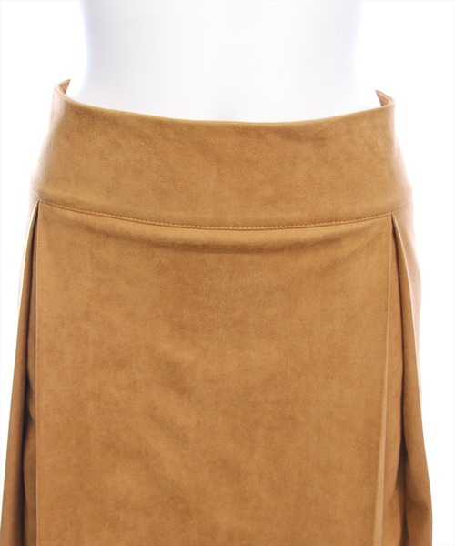 clear スカート フェイクスエードボックスプリーツミニスカート「大人