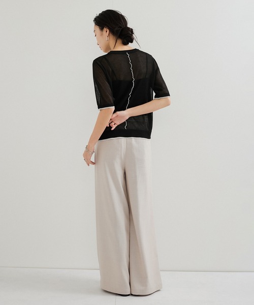 「LE CERCLE par rope'」 半袖ニット FREE ブラック レディース_画像3