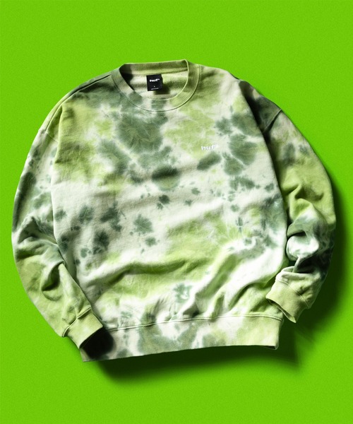 HUF（ハフ） トレーナー スウェット TIE DYE 89 LOGO CREW メンズ