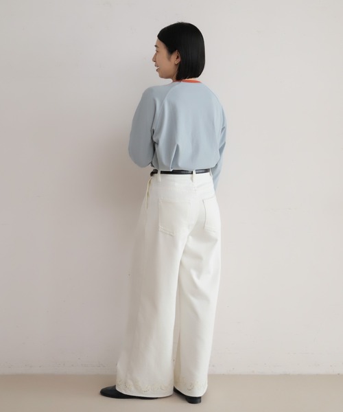 NOMBRE IMPAIR（ノンブルアンペール） パンツ カットワーク刺繍デニム