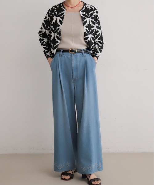NOMBRE IMPAIR（ノンブルアンペール） ワイドパンツ パンツ カット 