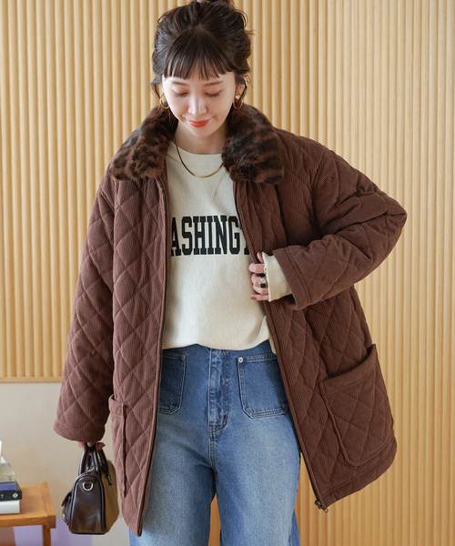 B.C STOCK（ベーセーストック） コート アウター 「ZOZO限定」ファー襟